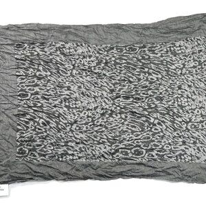 Calvin Klein Leopard Print Gray Fringe Scarf‎ Womens New NWT Rayon Light Wrap